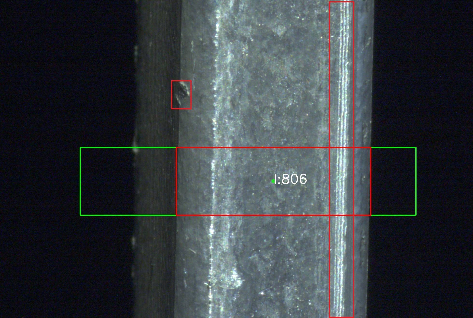Detection of shocks and scratches on metal wire